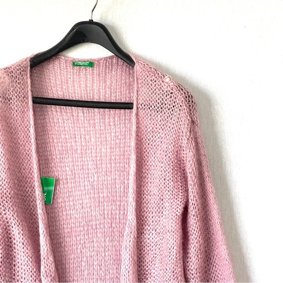 United Colours Of Benetton Knitted Open Front Mohair Cardigan - Picture 3 of 9